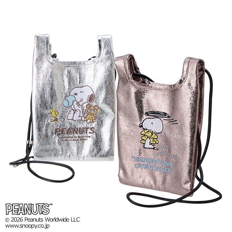 スヌーピー PEANUTS ROOTOTE ルートート ミニメタリックショルダー