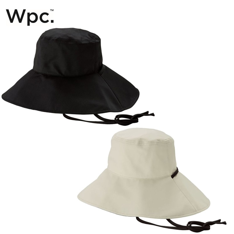 ＊our＊ つば広ハット(ブラック) Wpc. UVカット 接触冷感 つば広ハット(ブラック): 通常| プラザ