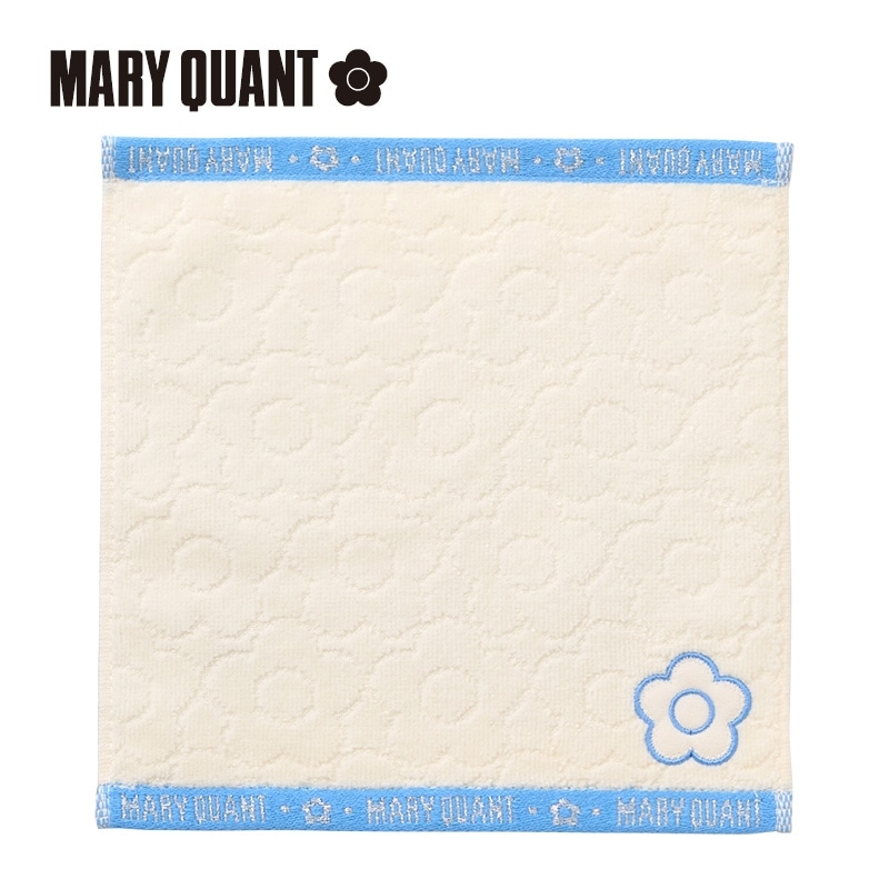 お値下げ♡ マリークワント ポータブル パレード MARY QUANT マリークワント ジャガードタオル ブルー(ブルー): 通常