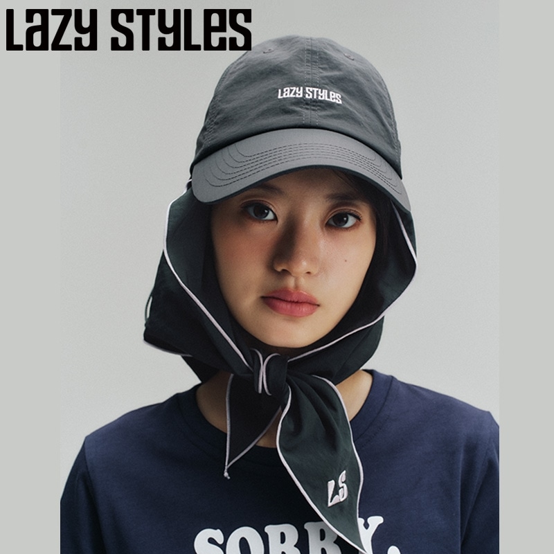 Lazy Styles レイジースタイルズ ナイロンスカーフキャップ(Charcoal
