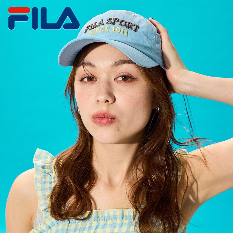 FILA フィラ ナイロンキャップ(チャコール): 通常| プラザオンラインストア