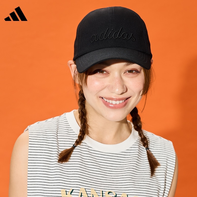 adidas アディダス 3D刺しゅうキャップ(ブラック): 通常| プラザ