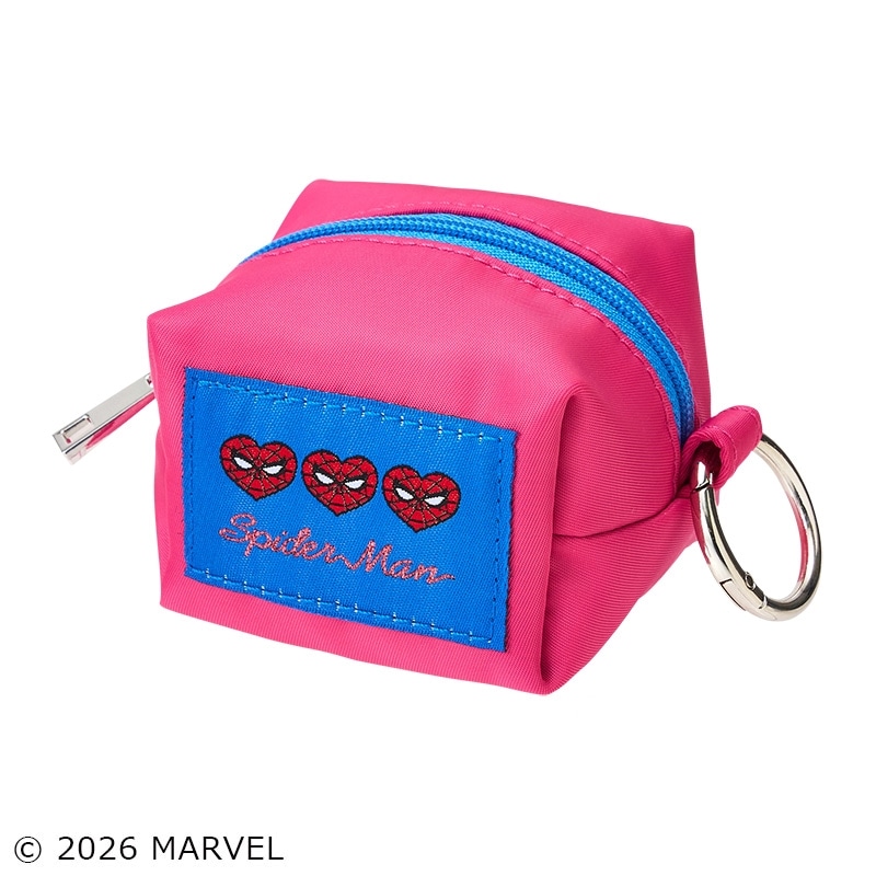 SPIDER-MAN スパイダーマン カラビナ付きポーチ ピンク(ピンク): 通常