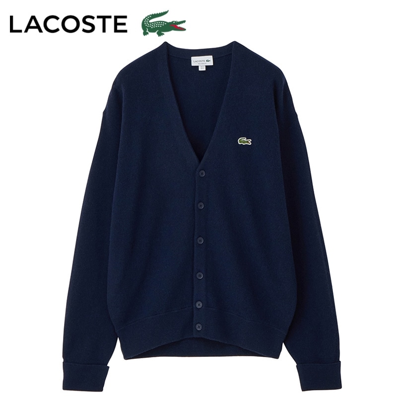 超美品 LACOSTE カーディガン ネイビー LACOSTE(ラコステ) ネイビー カーディガン