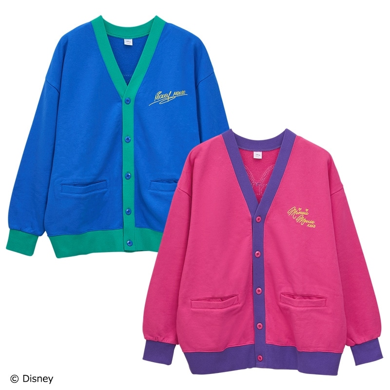 PLAZA限定　ミッキー　ミニー　カーディガン PLAZA限定！ペアルックでも楽しめるディズニーデザインの