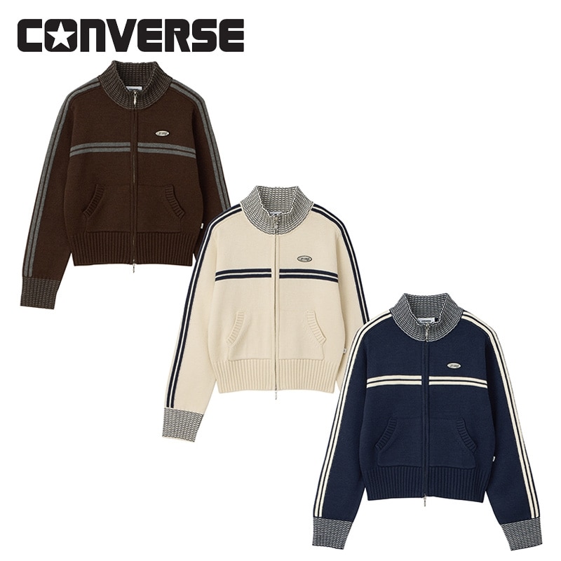 CONVERSE コンバース スタンドニットジャケット(ブラウン): 通常