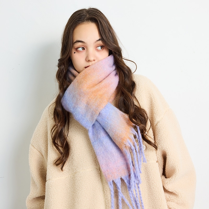 Chewiny チュウイニー ボーダーマフラー(ブルー): 通常| プラザ