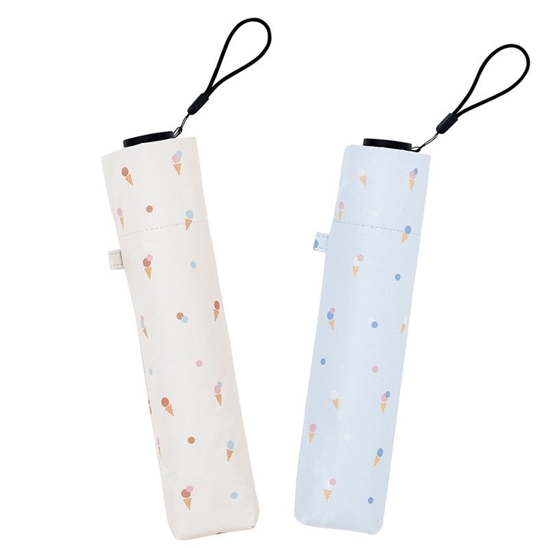 because ビコーズ 折りたたみ傘 PUスーパーライト アイスクリーム 遮光