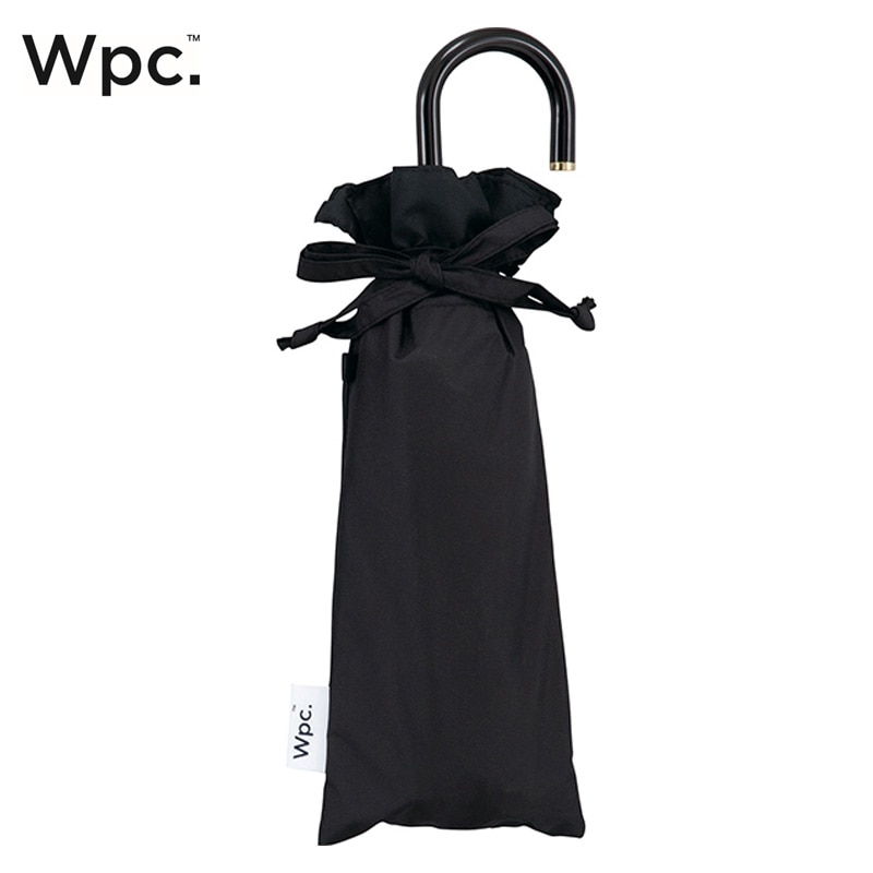 Wpc. 折りたたみ傘 クラシックフリル ミニ 遮光 日傘(ブラック): 通常