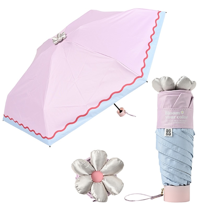 assa Ohana Parasol お花パラソル 折りたたみ 遮光 日傘 ナミナミ