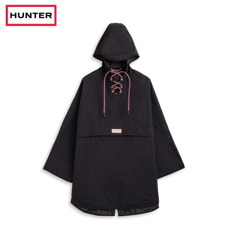 HUNTER ハンター ユニセックス トラベル ポンチョ(ブラック): 通常