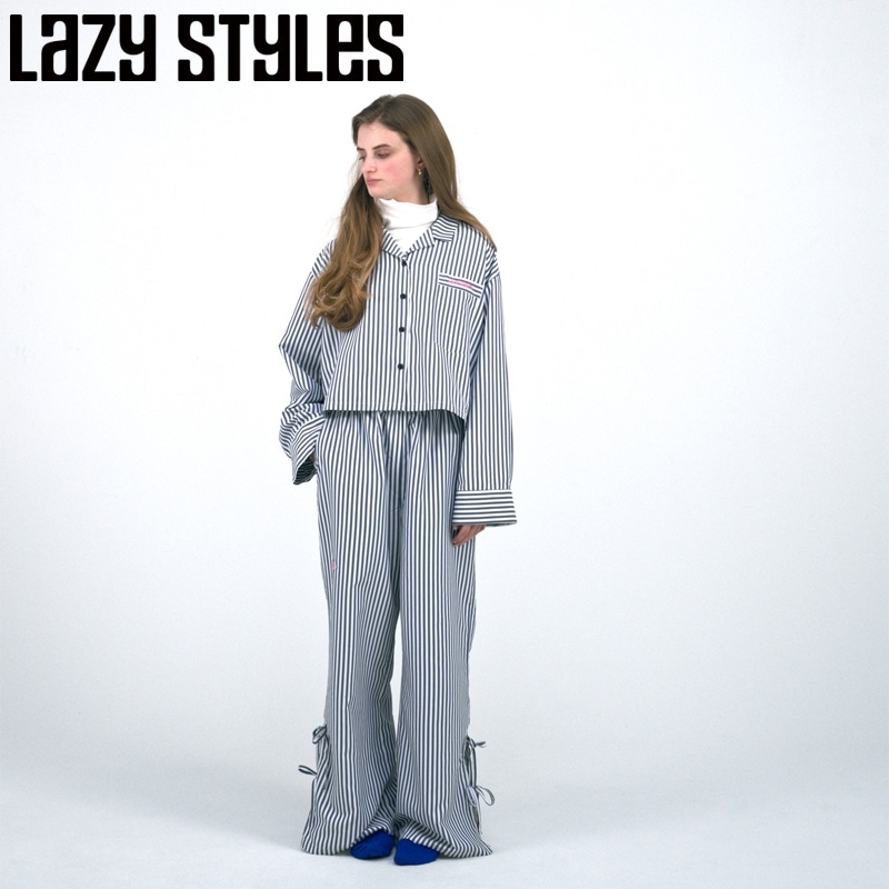 Lazy Styles レイジースタイルズ ワイドレッグ シャツパンツ