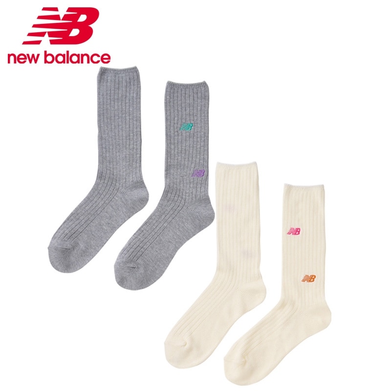New Balance ニューバランス ダブルロゴソックス 2足セット