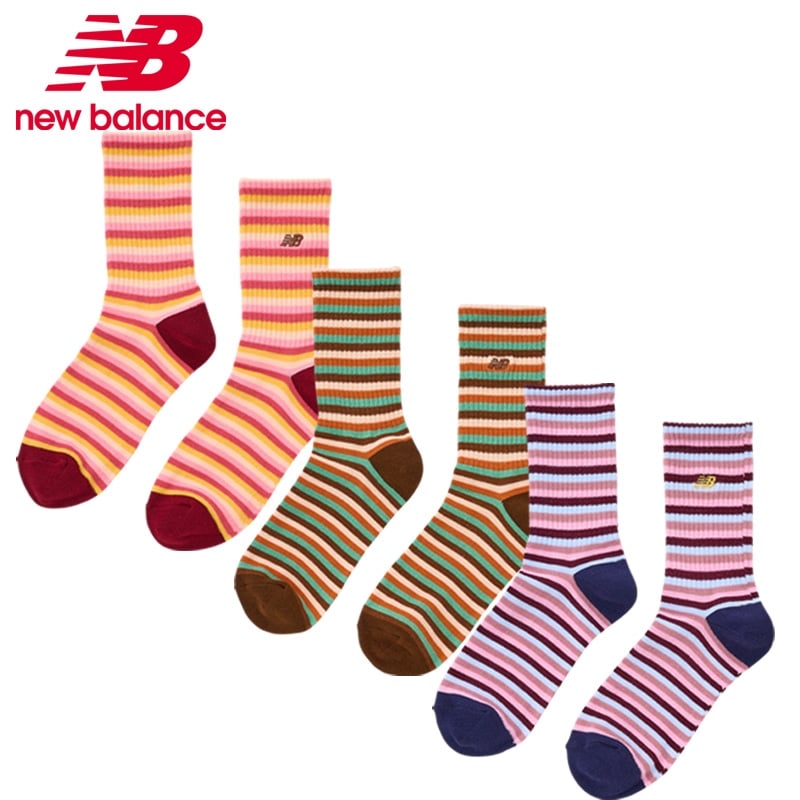 ポンズ新! New Balance ニューバランス マルチボーダーソックス: 通常