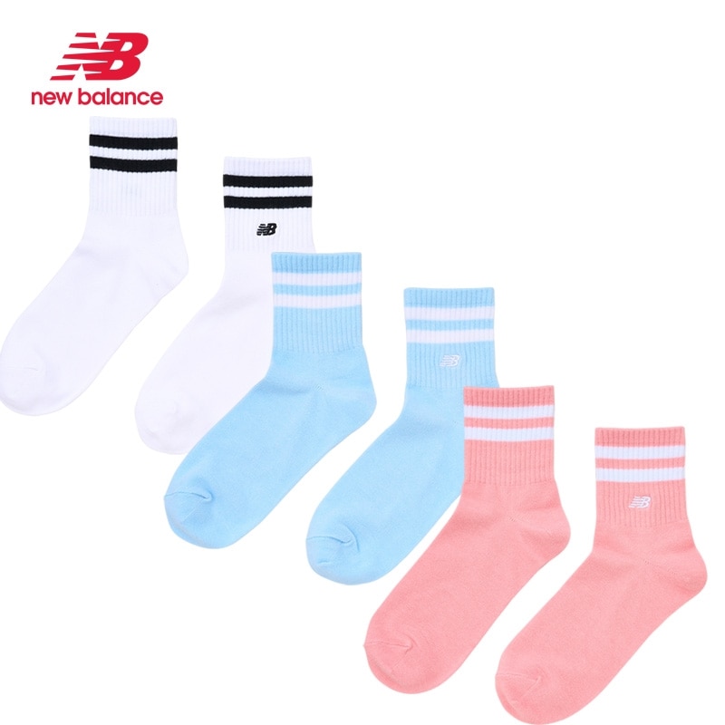 New Balance ニューバランス ミニロゴラインソックス 3足セット(規格