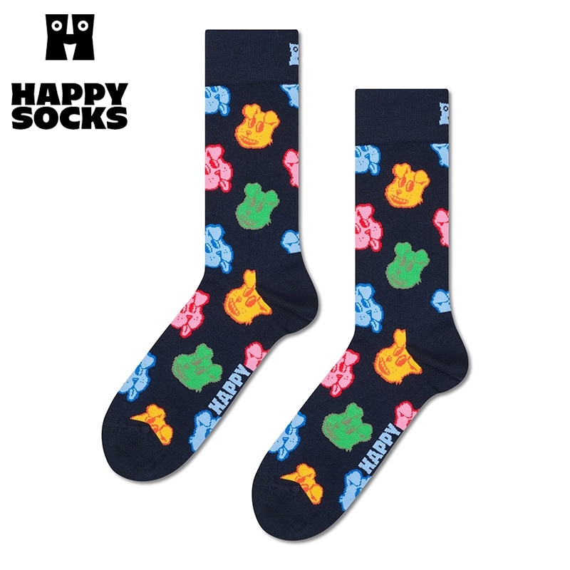 Happy Socks ハッピーソックス クルー丈ソックス ドッグ(23-25.5cm