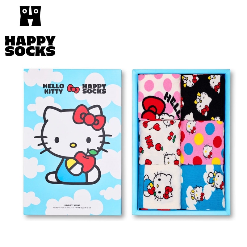 Happy Socks ハッピーソックス クルー丈ソックス ハローキティ 6足