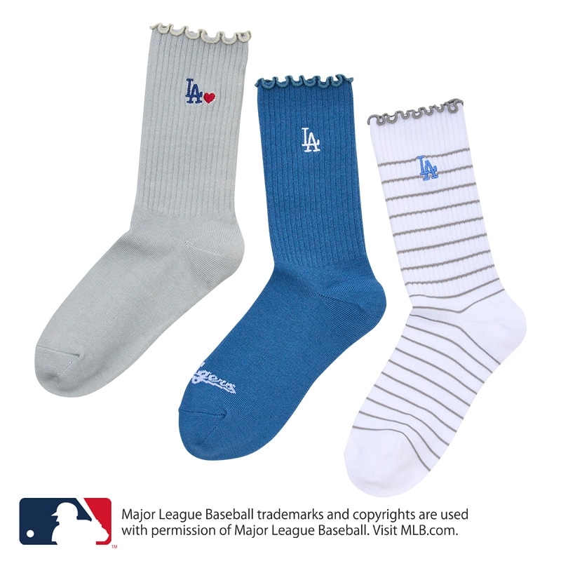 MLB メロウソックス ロサンゼルス・ドジャース 3足セット(ロサンゼルス