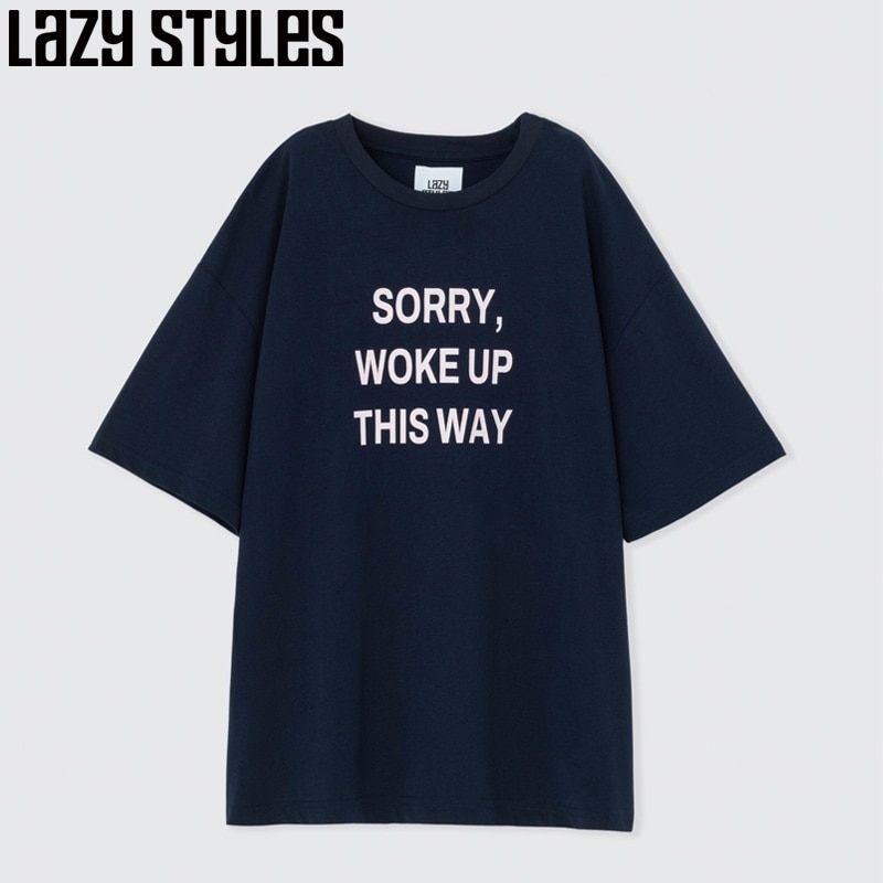Lazy Styles レイジースタイルズ オーバーサイズ Tシャツ(Navy