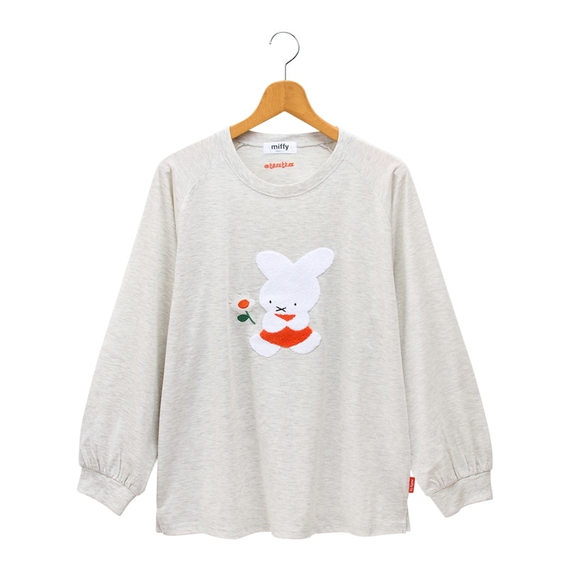 【 3色セット】miffyフェイス柄Tシャツ【M】 ミッフィー Miffy ナインチェ ロングスリーブTシャツ フラワー