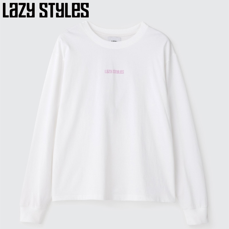 Lazy Styles レイジースタイルズ ロングスリーブTシャツ(White