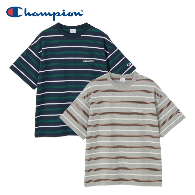 Champion ボーダーショートスリーブtシャツ バイカラー ３色 ショートスリーブTシャツ 25SS メンズカジュアル チャンピオン