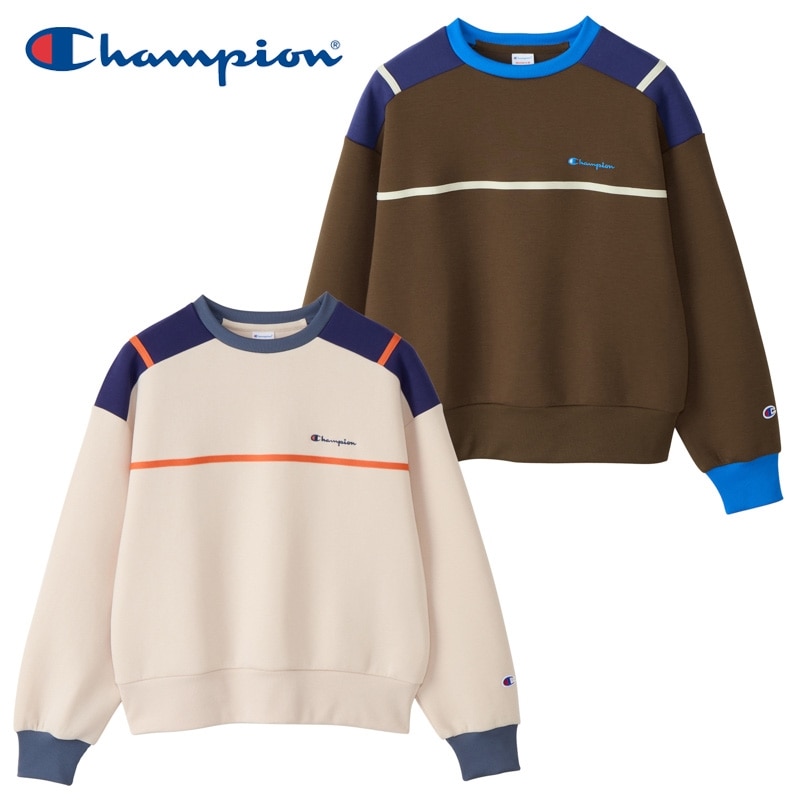 コーチ クルーネック トレーナー ベージュ ネイビー シェルパクルーネックスウェット(M ベージュ): トップス｜Right