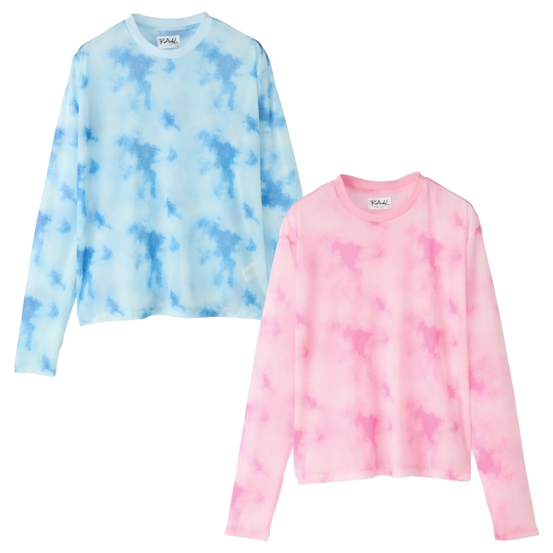 ReAdd リアッド タイダイ柄シアーシャツ(ネイビー): 通常| プラザ