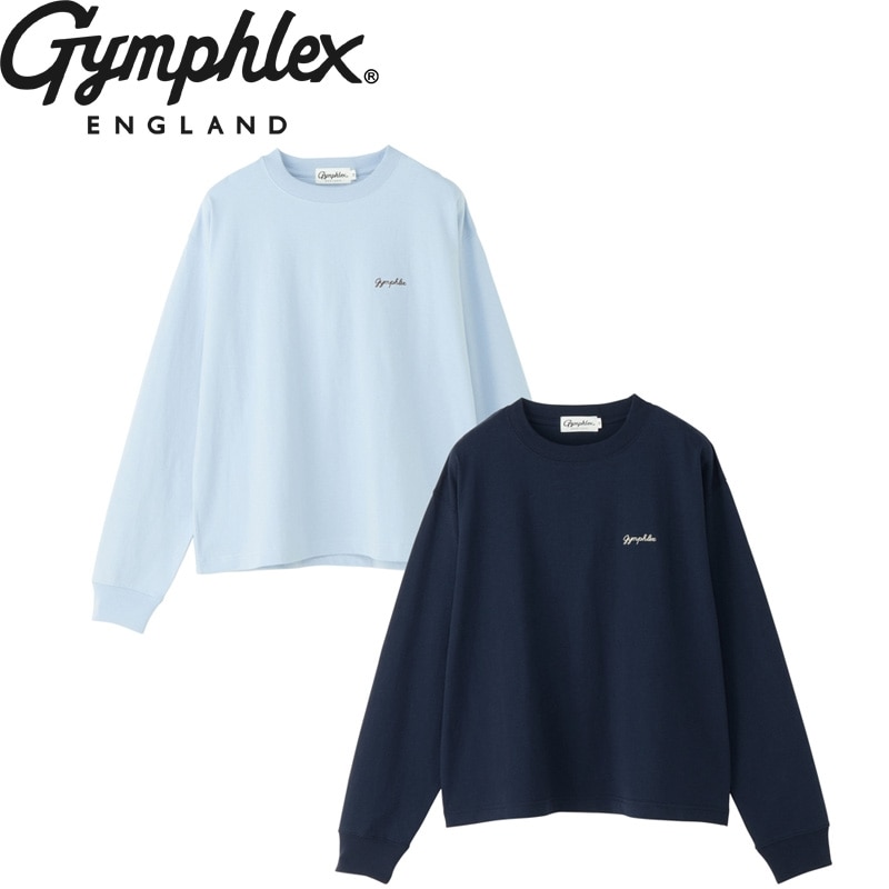 Gymphlex ジムフレックス クルーネックロングスリーブTシャツ(サックス
