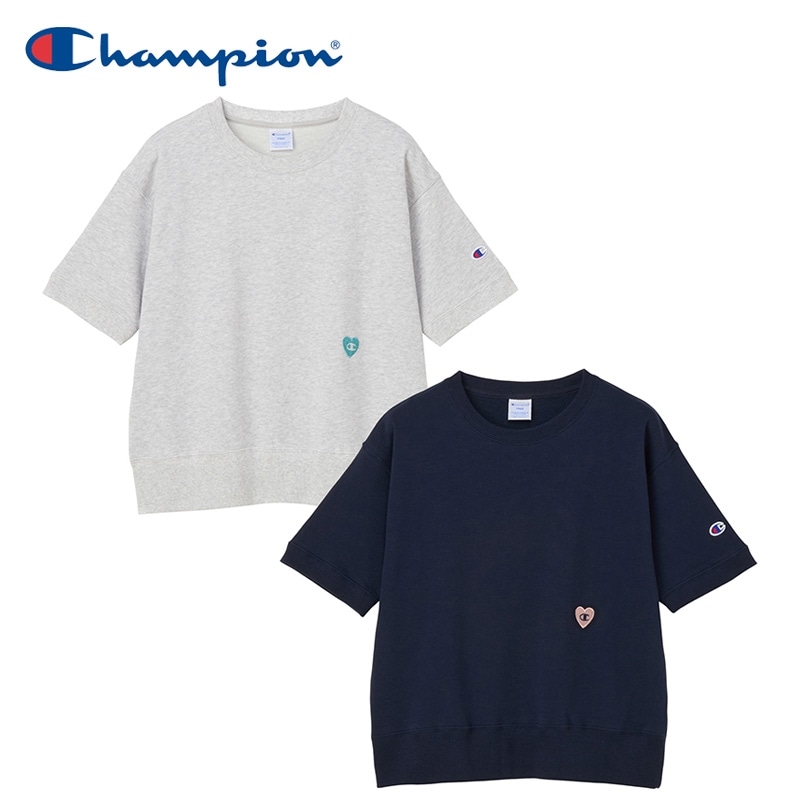 Champion チャンピオン ハートロゴ刺しゅうスウェット(グレー): 通常