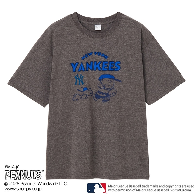 MLB×スヌーピー PEANUTS Tシャツ ニューヨーク・ヤンキース