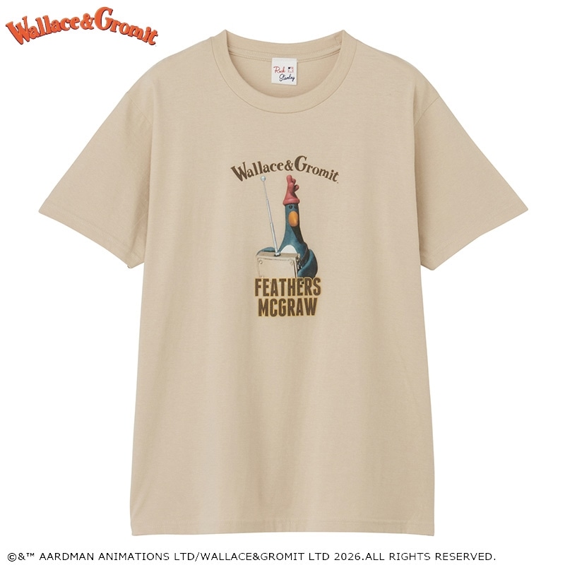 Wallace and Gromit / ウォレスとグルミット Tシャツ ベージュ