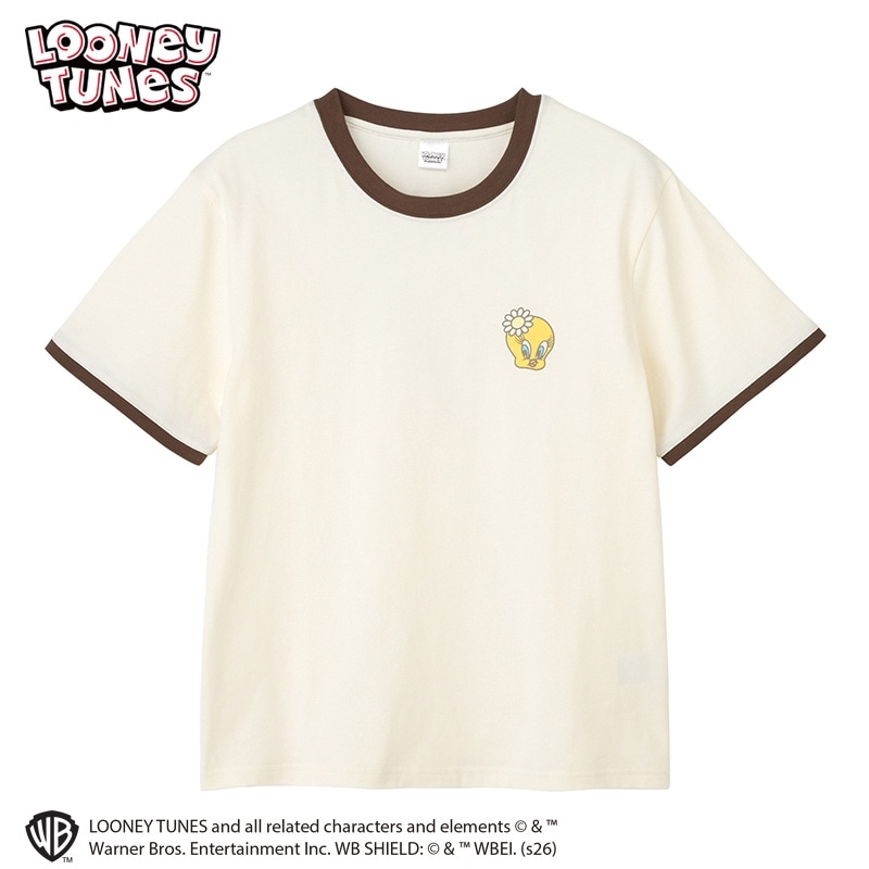 LOONEY TUNES / ルーニー・テューンズ / リンガーTシャツ バニラ