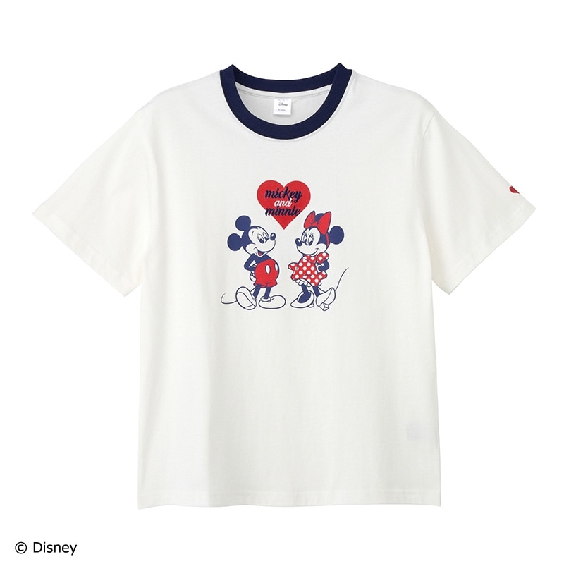 Disney（ディズニー）/ ミッキー＆ミニー / リンガーTシャツ オフ