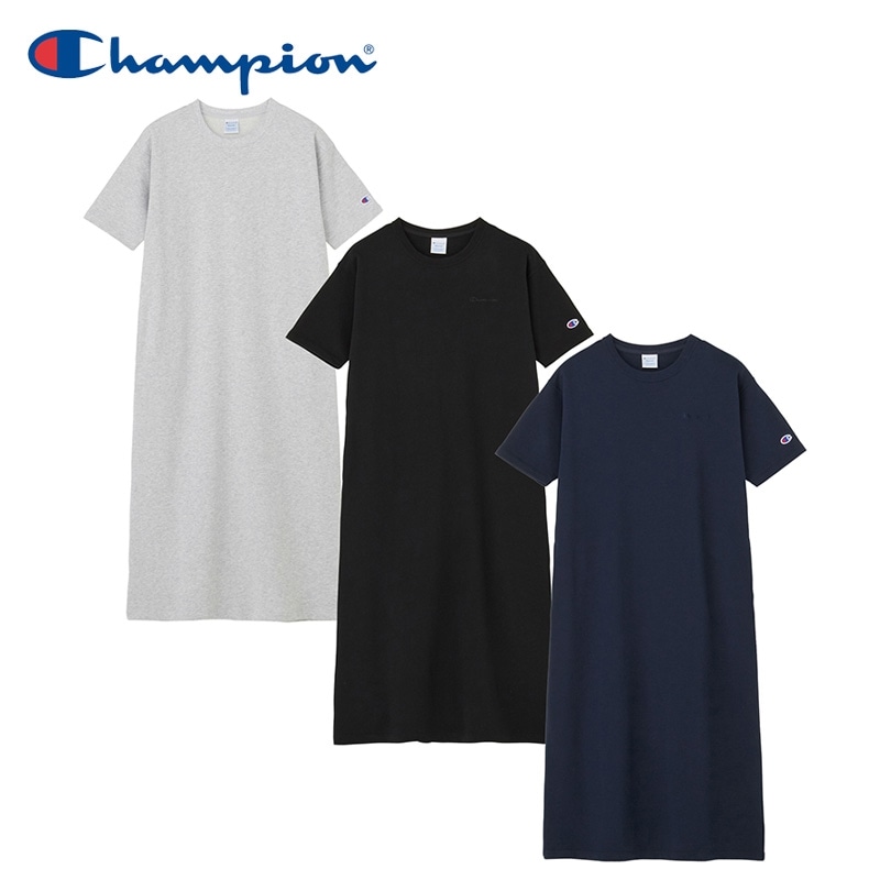 Champion チャンピオン ショートスリーブワンピース ドレス(グレー