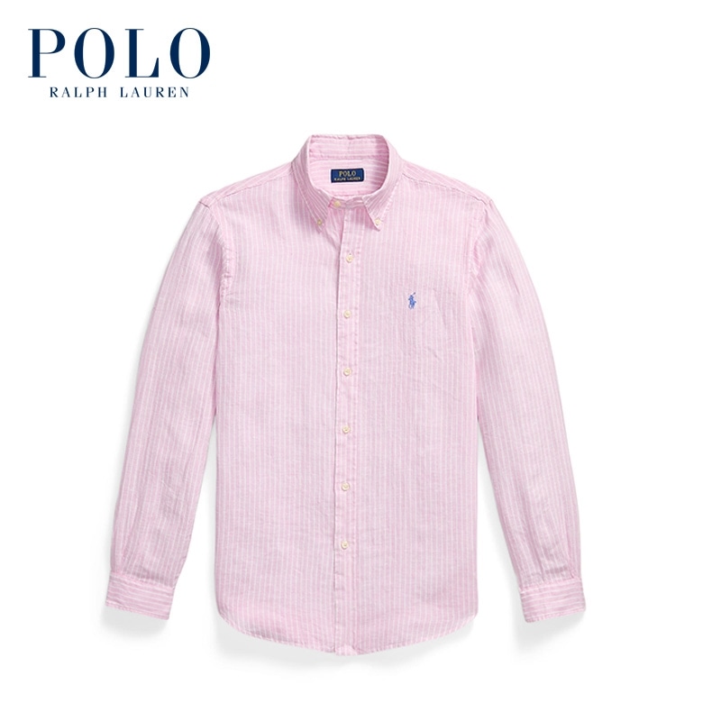 Ralph ラルフローレン スポーツ　リネン　チェック　シャツ　ピンク POLO RALPH LAUREN ポロ ラルフ ローレン スポーツシャツ ピンク