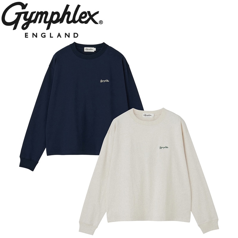 Gymphlex ジムフレックス コットンジャージー クルーネック長袖Tシャツ