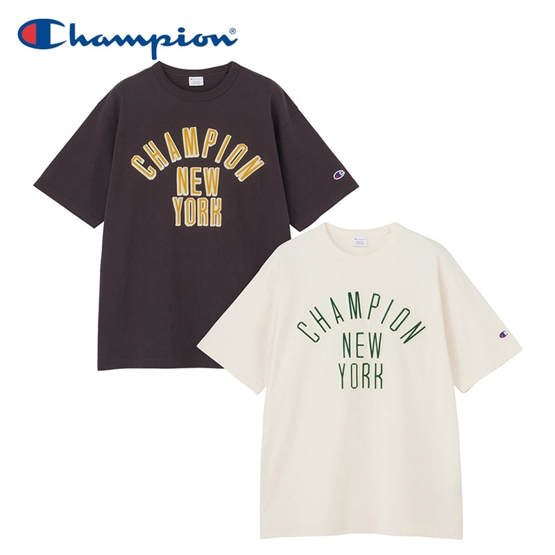 Champion チャンピオン フェルトTシャツ(ブラック): 通常| プラザ