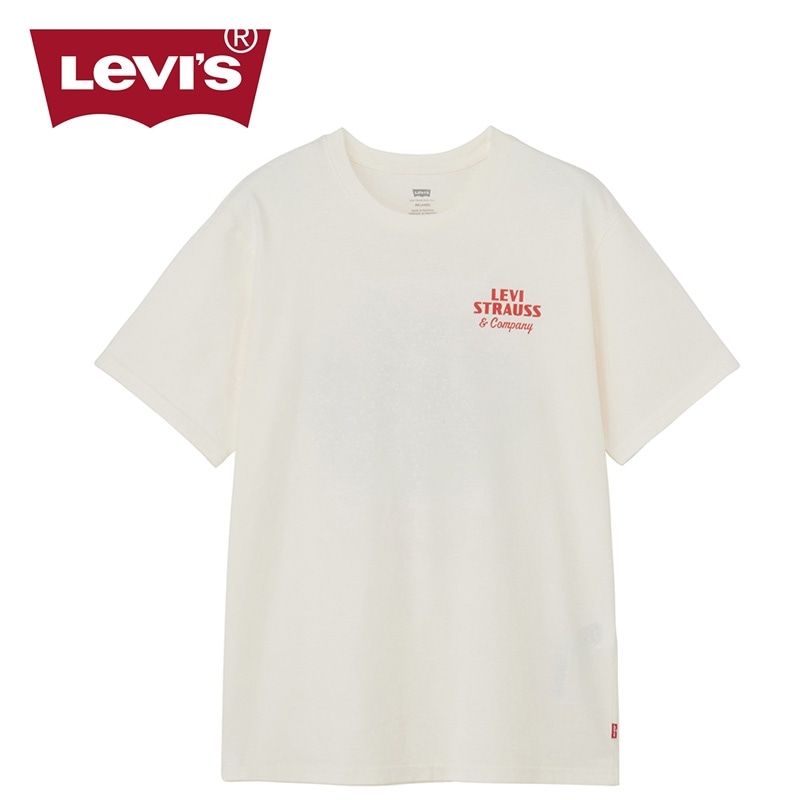 LEVI'S リーバイス グラフィック リラックスTシャツ(アイボリー): 通常
