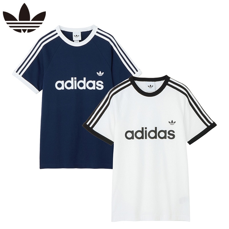 adidas アディダス スリーストライプス スリム リンガー Tシャツ 