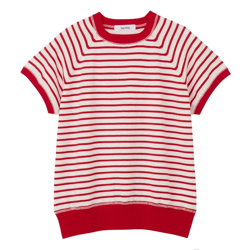 something サムシング コットンニットボーダーTシャツ(ボーダー): 通常