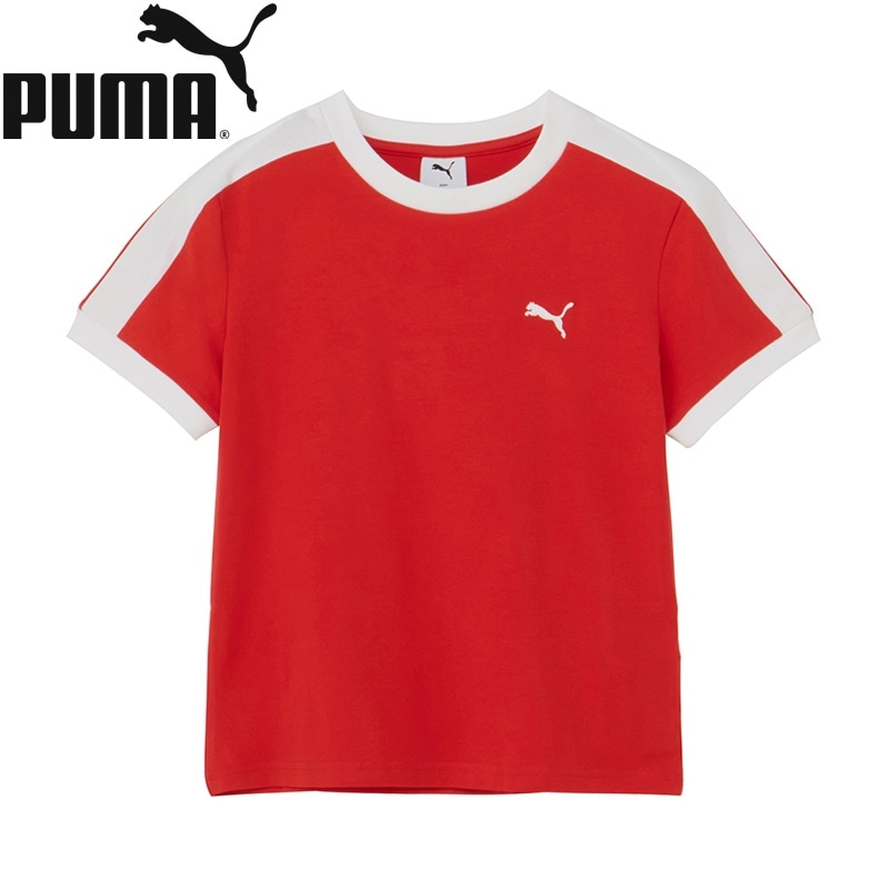 PUMA プーマ スリムTシャツ レッド Lサイズ(レッド): 通常| プラザ
