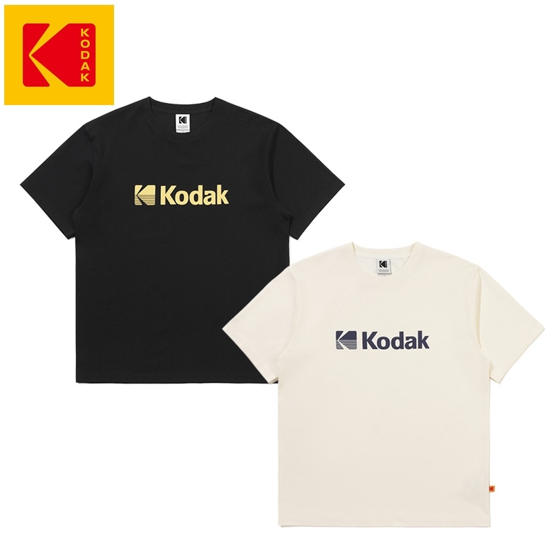 Kodak コダック エッセンシャルビッグロゴスキンTシャツ(ブラック