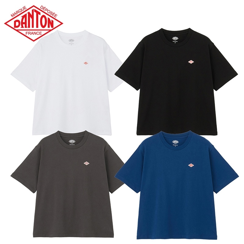 ダントンDANTON サロペット、Tシャツ、サコッシュ　4点セットまとめ売り DANTON ダントン ショートTシャツ(ホワイト): 通常| プラザオンライン