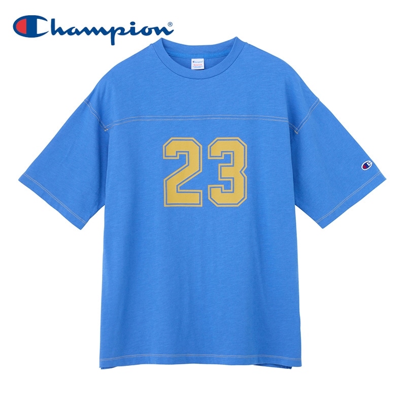 Champion ネイビー フットボールシャツ LARGE 中古・古着通販】Champion (チャンピオン) 70'S~80'S ナンバリング