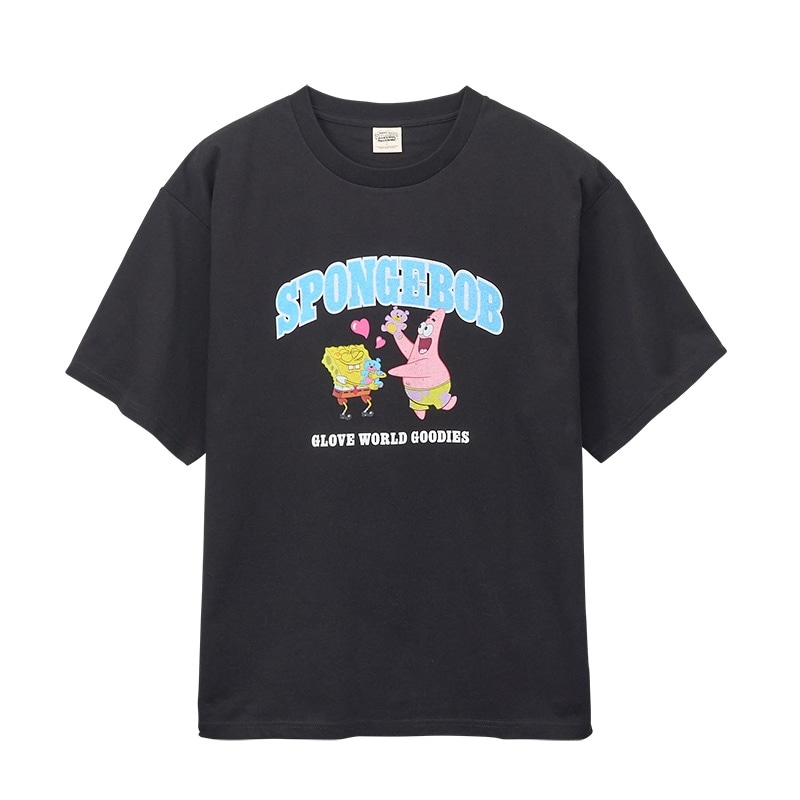 SpongeBob SquarePants スポンジ・ボブ カレッジTシャツ ブラック