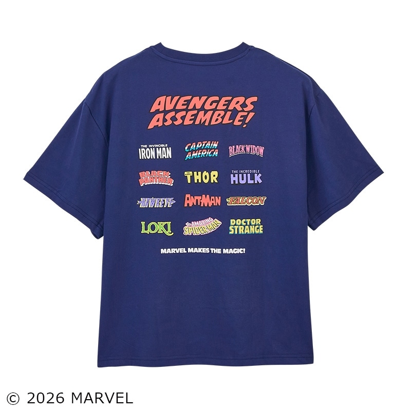 Avengers アベンジャーズ アッセンブル Tシャツ ネイビー (ビッグ