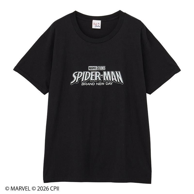 SPIDER-MAN スパイダーマン / Tシャツ ブラック (ワイド)(ブラック