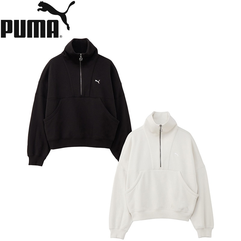 PUMA プーマ ニットハーフジップ ウィメンズ(ブラック): 通常| プラザ
