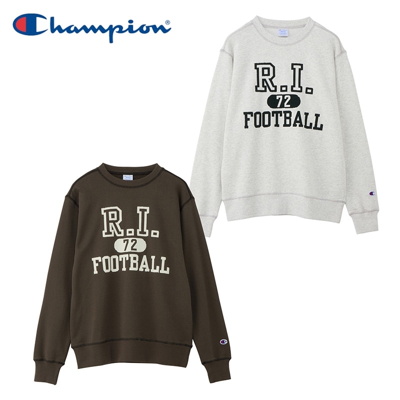 Champion チャンピオン プリントスウェット(ダークグレー): 通常